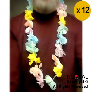 COLLAR HAWAIANO COLOR SURTIDO PASTEL x 12